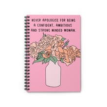 Load image into Gallery viewer, Flowers Illustrated Spiral Notebook, Ruled Line
