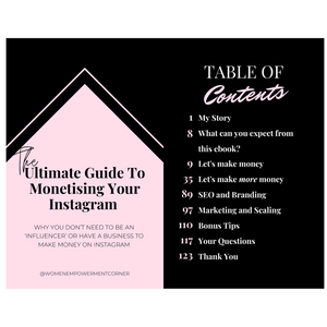 The Ultimate Guide To Monetising Your Instagram Ebook (Digital Download)