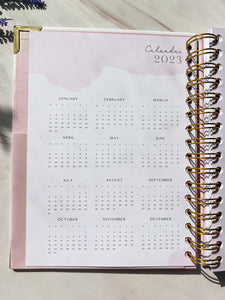 Desk Calendar, 2023 Planner and Self Care Journal Bundle