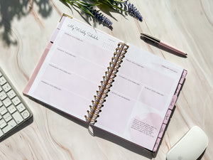Desk Calendar, 2023 Planner and Self Care Journal Bundle